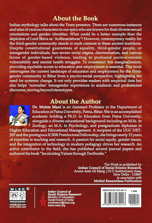 Book cover of Beyond The Margins: Navigating The Education, Employment And Psycho-Social Realities Of The Third Gender In Bihar by Mukta Mani