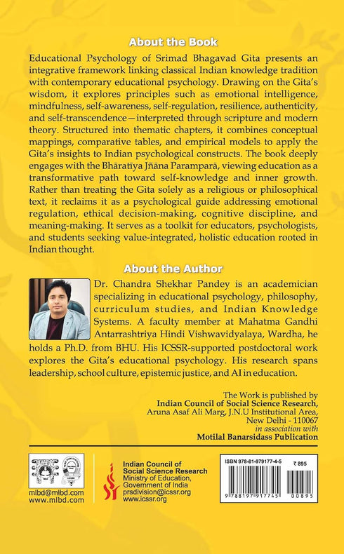 Book cover of Educational Psychology Of Srimad Bhagavad Gita by Chandra Shekhar Pandey