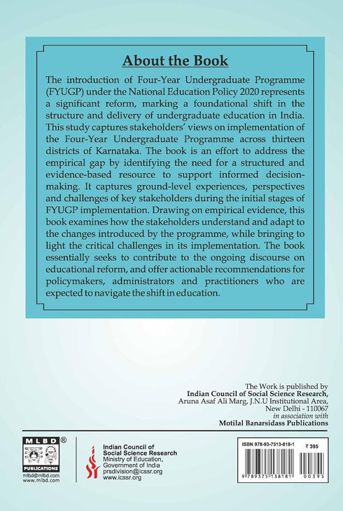 Book cover of Nep'S Four-Year Degree Programme: An Empirical Study Of Karnataka'S Campuses by Ashok H.S.