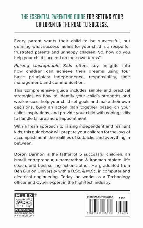 Book cover of Raising Unstoppable Kids by Doron Darmon