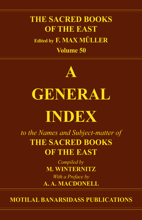 Book cover of S B E (Vol-50) : Index |Winternitz M |HB|Mlbd Publications by Winternitz M
