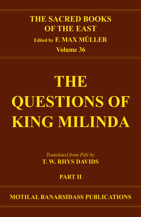 Book cover of S B E (Vol-36) : Questions Of King Milinda (Part-2) |Davids T W Rhys|HB|Mlbd Publications by Davids T W Rhys