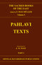 Book cover of S B E (Vol-05) : Pahlvi Texts (Part-1) |West E W |HB|Mlbd Publications by West E W