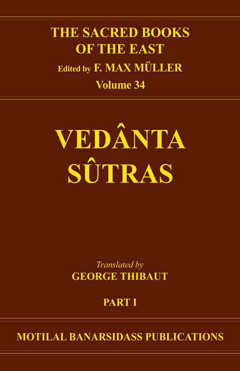 Book cover of S B E (Vol-34) : Vedanta-Sutras (Part-1) |Thibaut George|HB|Mlbd Publications by Thibaut George