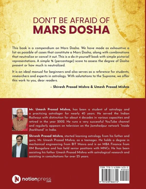 Don’t be afraid of Mars Dosha: A step by step illustrated guide for Non-Astrologers and experts alike - By Shivesh Prasad Mishra (Author), Umesh Prasad Mishra (Author) - Image 2