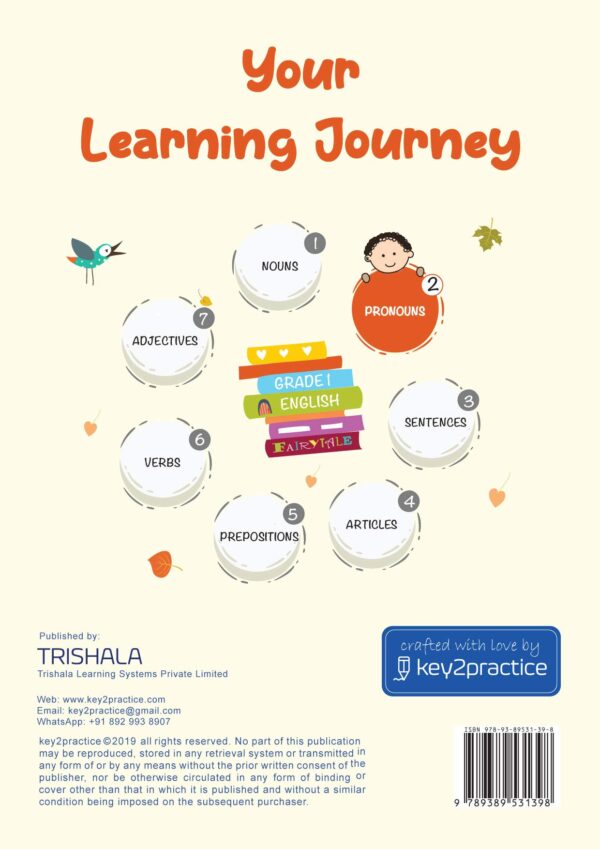 Key2Practice Class 1 English Workbook 2 (Pronoun) English Summer Vacation Activity Workbook (PB) - By Indu Jain (Author) - Image 2