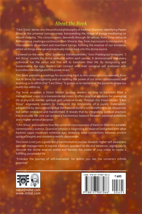 I am Shiva: The Power of my Consciousness (HB) | By Raj Nehru (Author) | MLBD Publications - Image 2
